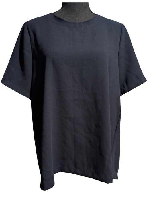 Zara Tops - Zara Navy Blue Short Sleeve Crewneck Top - Size S